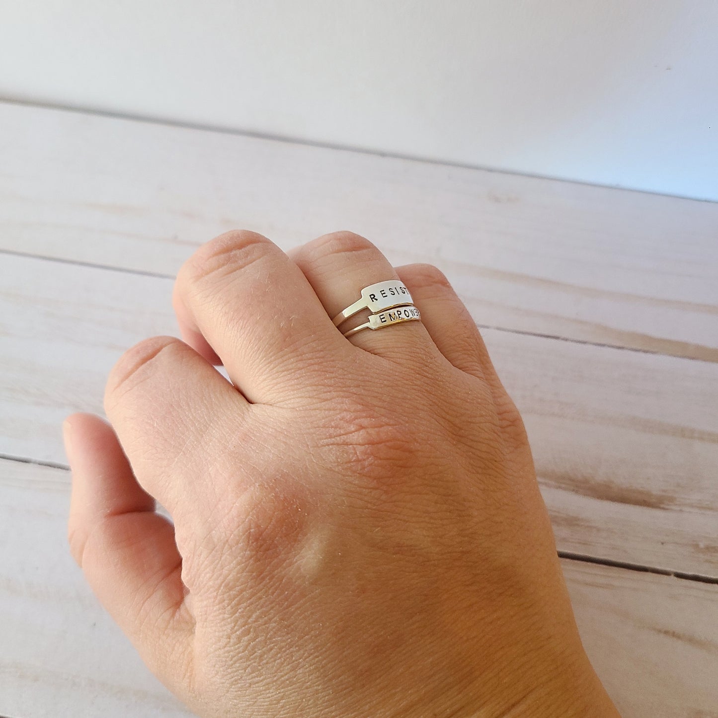 Sterling Silver Thin Tab Ring