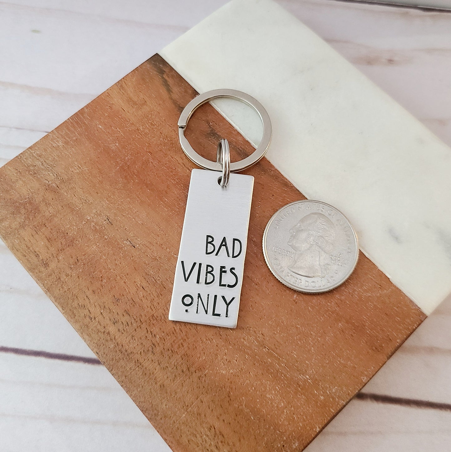 Bad Vibes Only Keychain