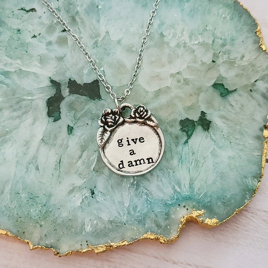 Give A Damn - Floral Border Necklace