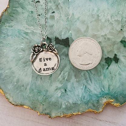 Give A Damn - Floral Border Necklace