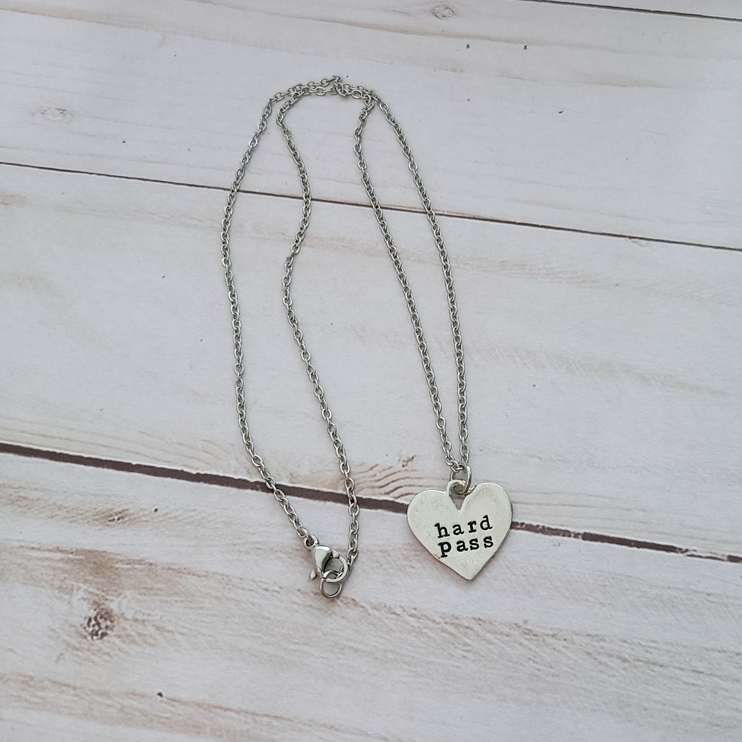 Hard Pass - Heart Shaped Necklace
