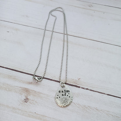 Calm AF - Drop Shaped Necklace