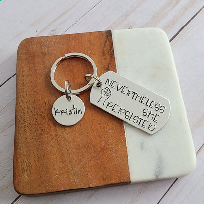 Nevertheless She Persisted Keychain