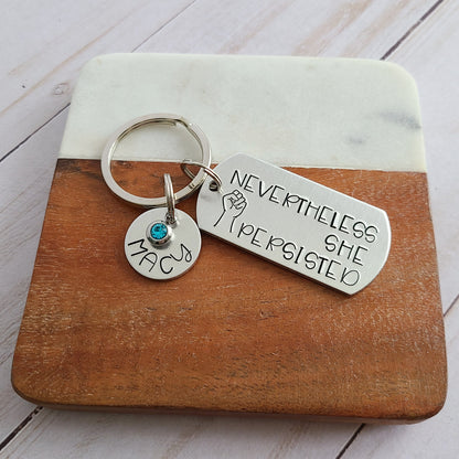 Nevertheless She Persisted Keychain