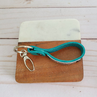 Don't Do Stupid Shit <3 Mom & Dad Leather Key Fob