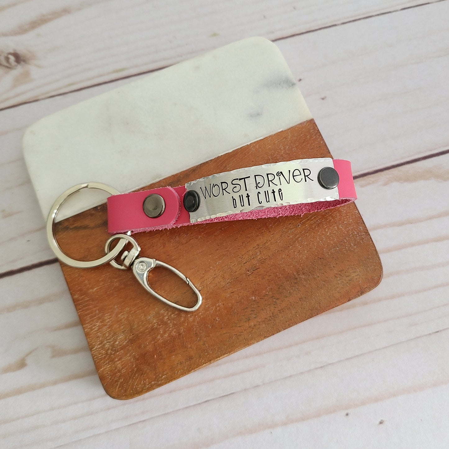 Worst Driver But Cute Leather Key Fob