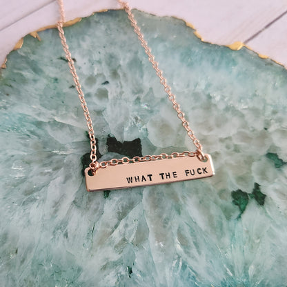 What The Fuck Bar Necklace