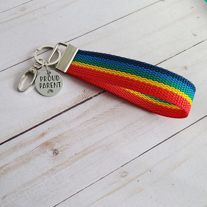 LGBTQ Proud Parent Wristlet Keychain