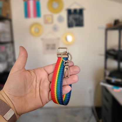 Rainbow Wristlet Let Trans Kids Become Trans Adults Keychain