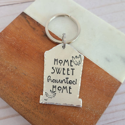 Multiple Options Gravestone Shaped Spooky Halloween Keychains
