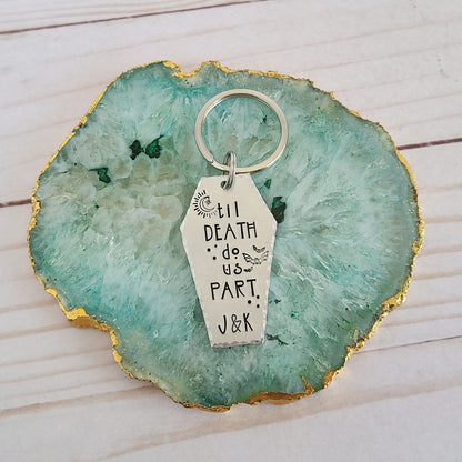 Multiple Options Coffin Shaped Spooky Halloween Keychains