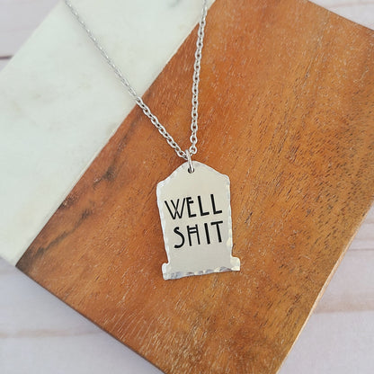 Multiple Options Gravestone Shaped Spooky Halloween Necklaces