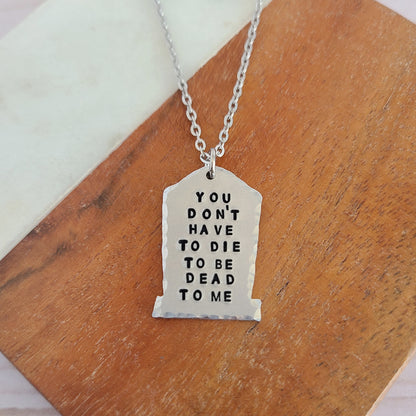 Multiple Options Gravestone Shaped Spooky Halloween Necklaces