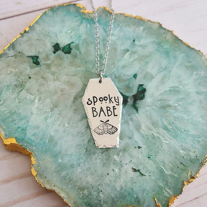 Multiple Options Coffin Shaped Spooky Halloween Necklaces