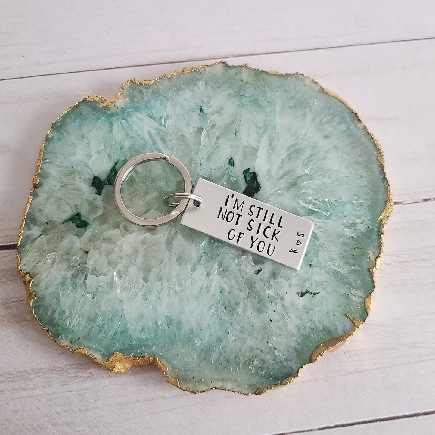 I'm Still Not Sick Of You Keychain - Funny Valentine's Day Keychain for Him, Gifts for Boyfriend, Wife Girlfriend Cute Valentine, New Couple Keychain