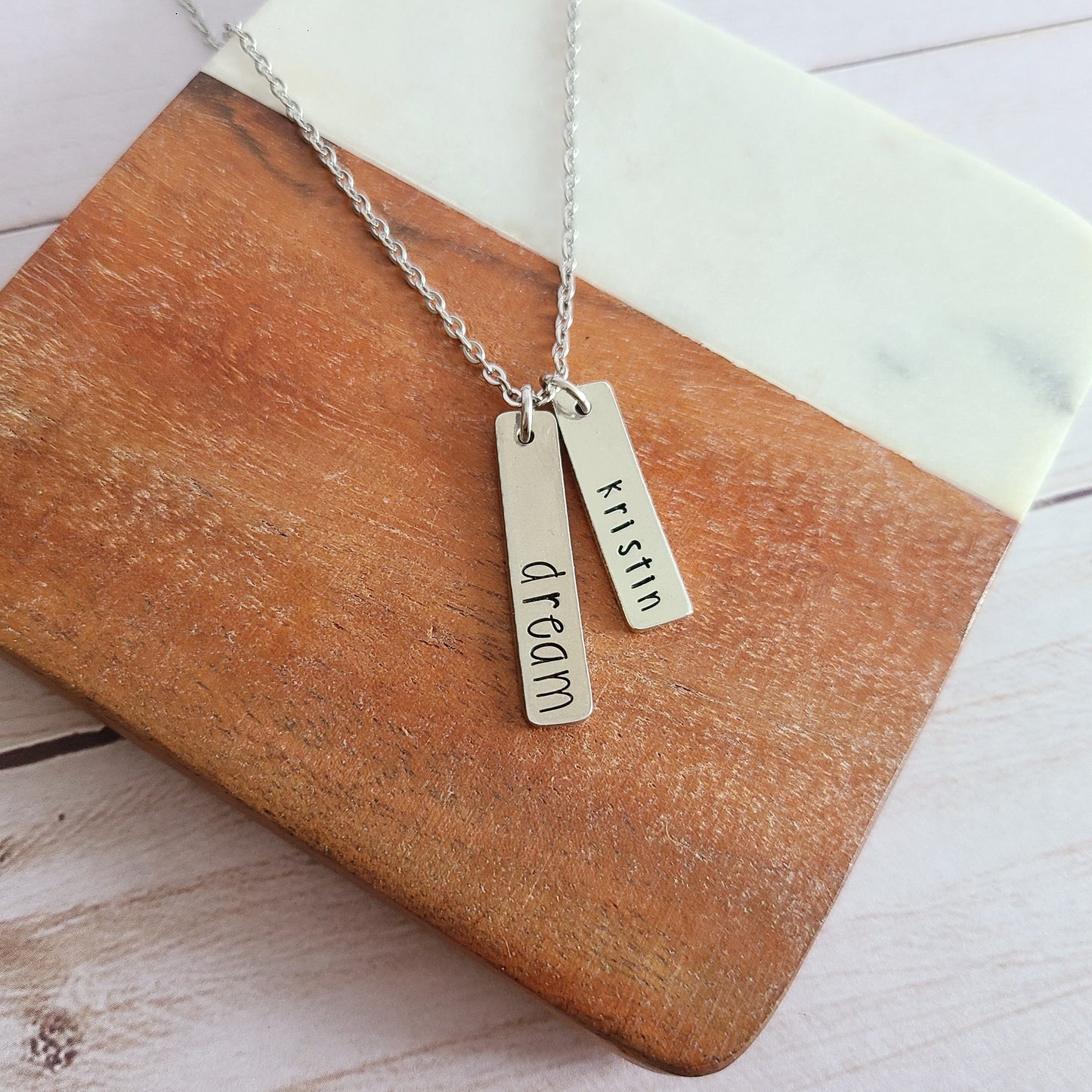 Personalized Choose Your Word Necklace, Custom Word Jewelry with Name and Birthstone, Cute Graduation Gifts for Her