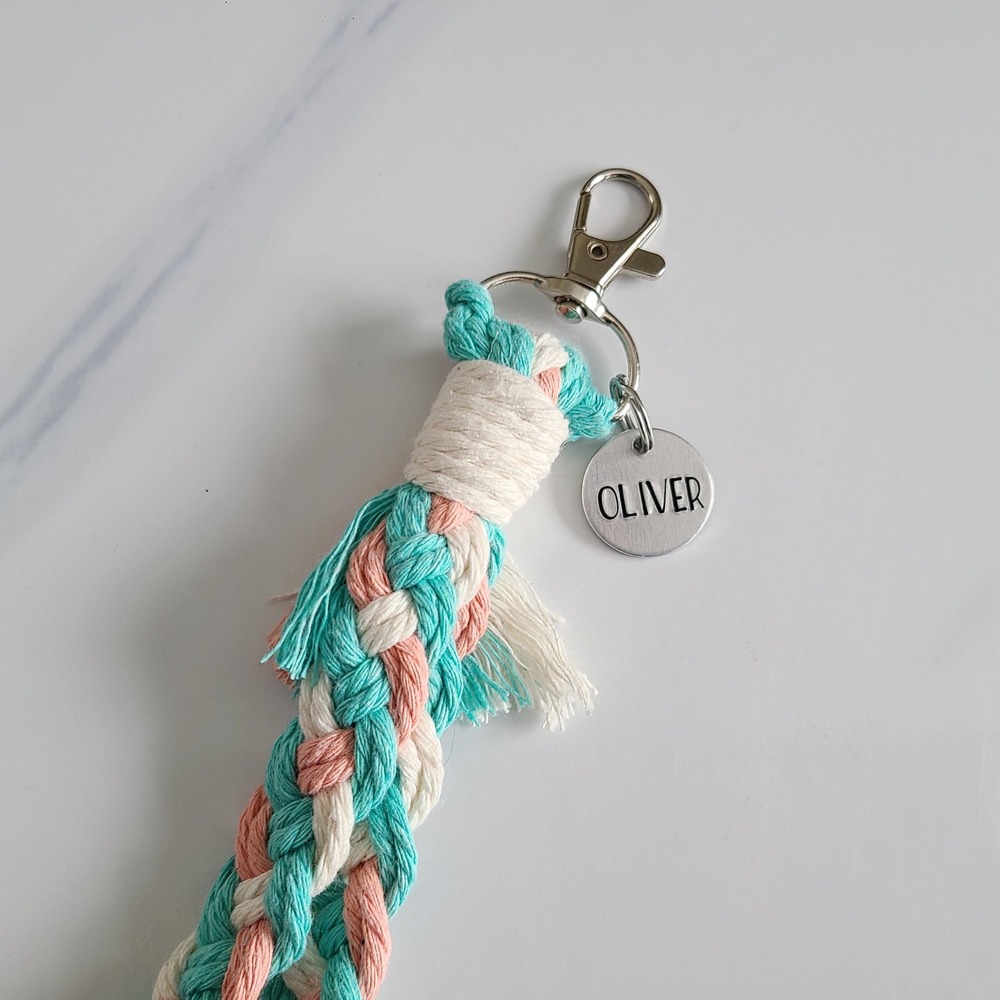 Trans Pride Flag Braided Macrame Wristlet Keychain with Fringe, Trans Pride Name and Birthstone Key Fob Holder