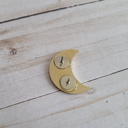 Not a Phase Still Gay Pin, Gold Brass Crescent Moon Pin, Pride Backpack Pins, Love Is Love, Trans Equality Rights, LGBTQIA Pride Accessories