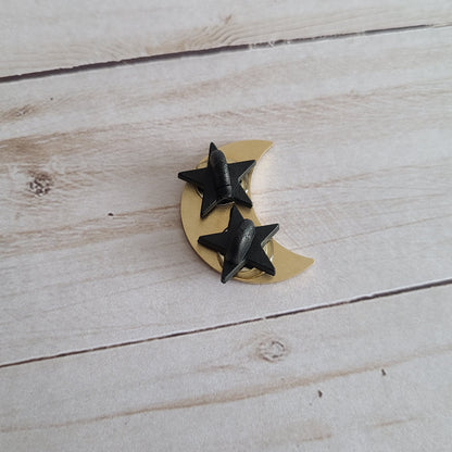 Not a Phase Still Gay Pin, Gold Brass Crescent Moon Pin, Pride Backpack Pins, Love Is Love, Trans Equality Rights, LGBTQIA Pride Accessories