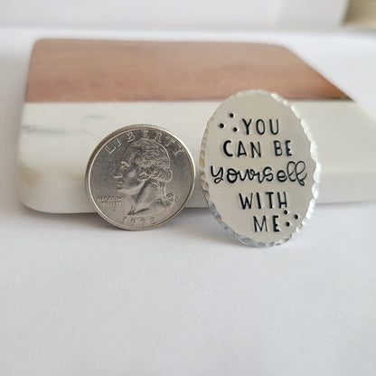 You Can Be Yourself With Me Pin, Proud Ally Accessories, We Say Gay, Inclusive Classroom Educator Gifts, Trans Pride Pins