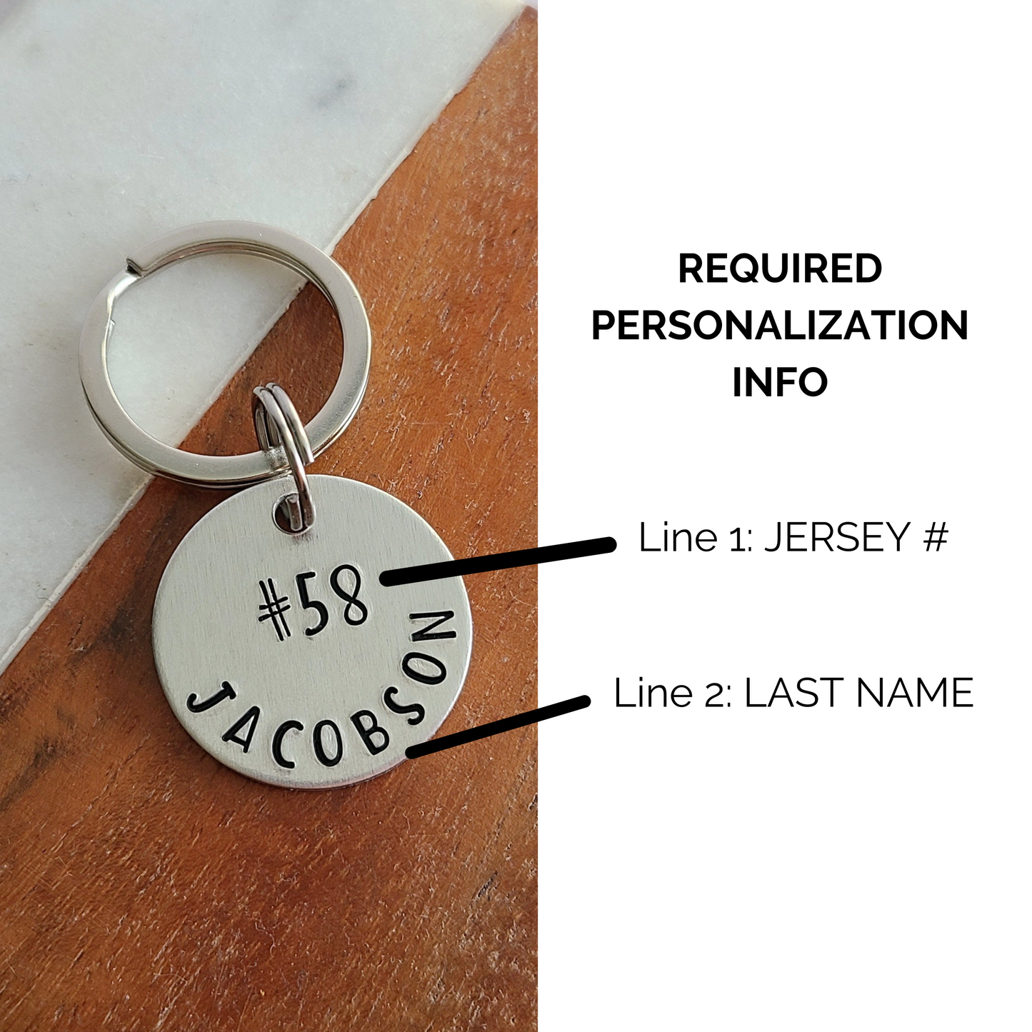 Custom Jersey Number and Name Keychain, Personalized Sports Bag Tags, Sports Backpack Tags for Kids