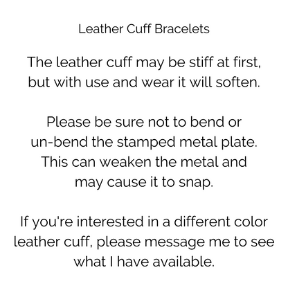 There Is Magic In You - Black Leather Cuff Bracelet